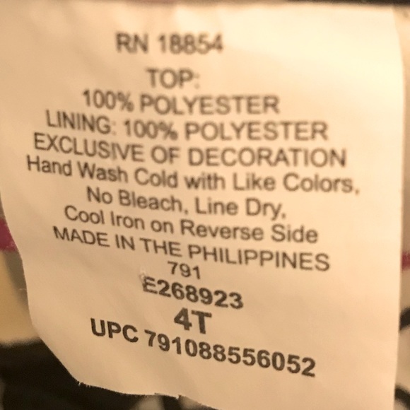 Beautiful & unique Rare Editions girl’s size 4T black & off-white dressy top - Picture 6 of 6